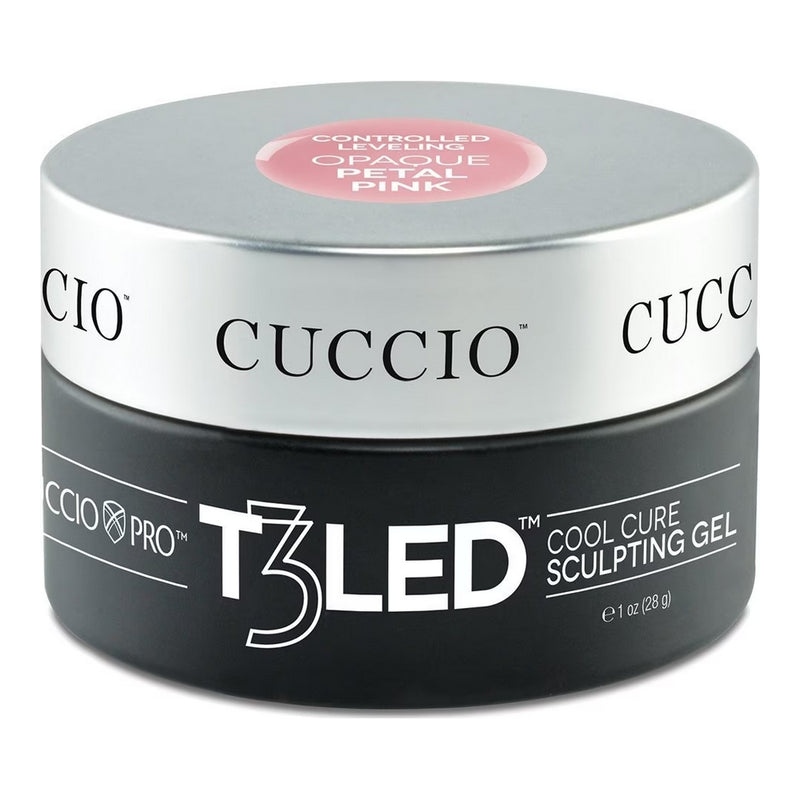 Gel T3 LED/UV rose pétale opaque Cuccio - 1 on