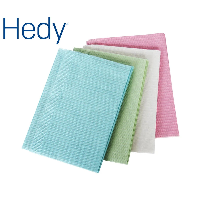Serviettes de papier plastifiées (Bavettes dentaires) Hedy - 500/cs