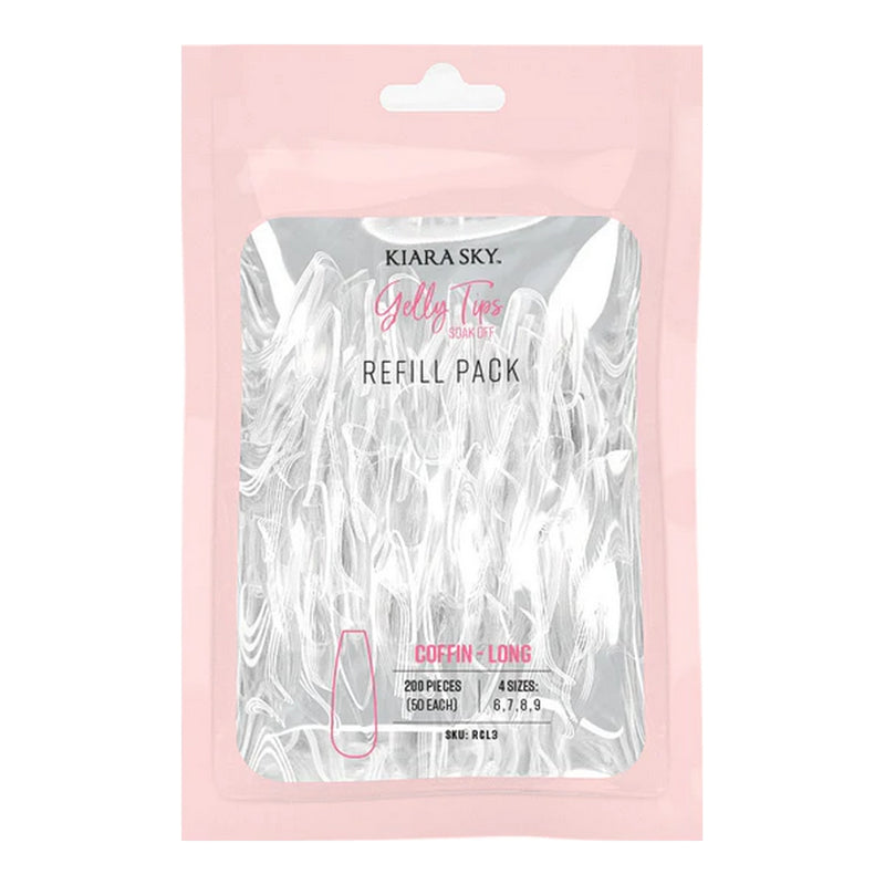 Gelly Tips Refill Pack - Coffin Long