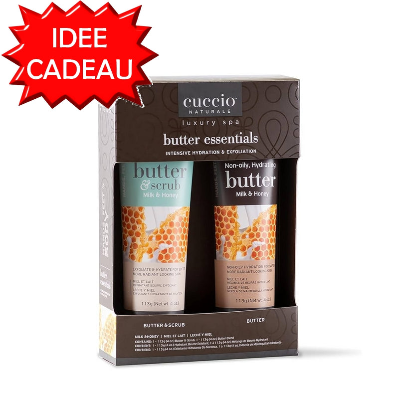 Duo Beurres Essentiels Miel & Lait Cuccio - 2 x 4 oz