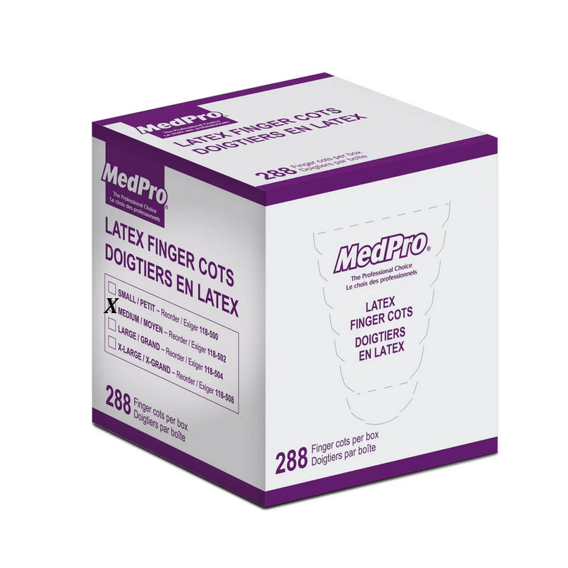 Doigtiers en latex MedPro - 288/bte