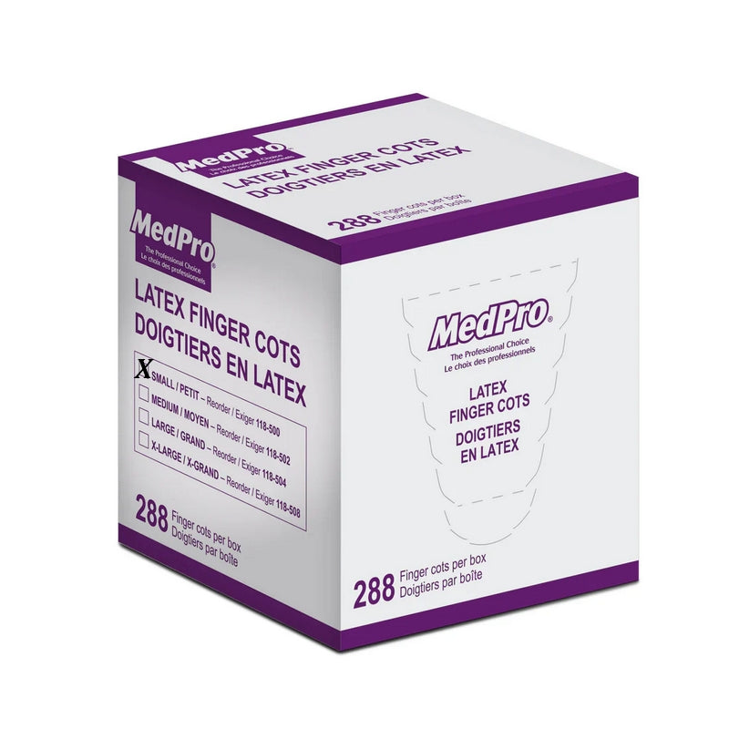 Doigtiers en latex MedPro - 288/bte