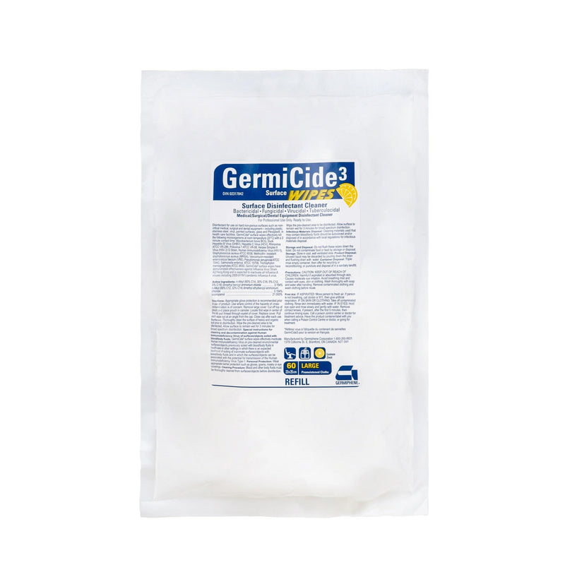 GermiCide 3 Disinfectant Wipes - 160 un