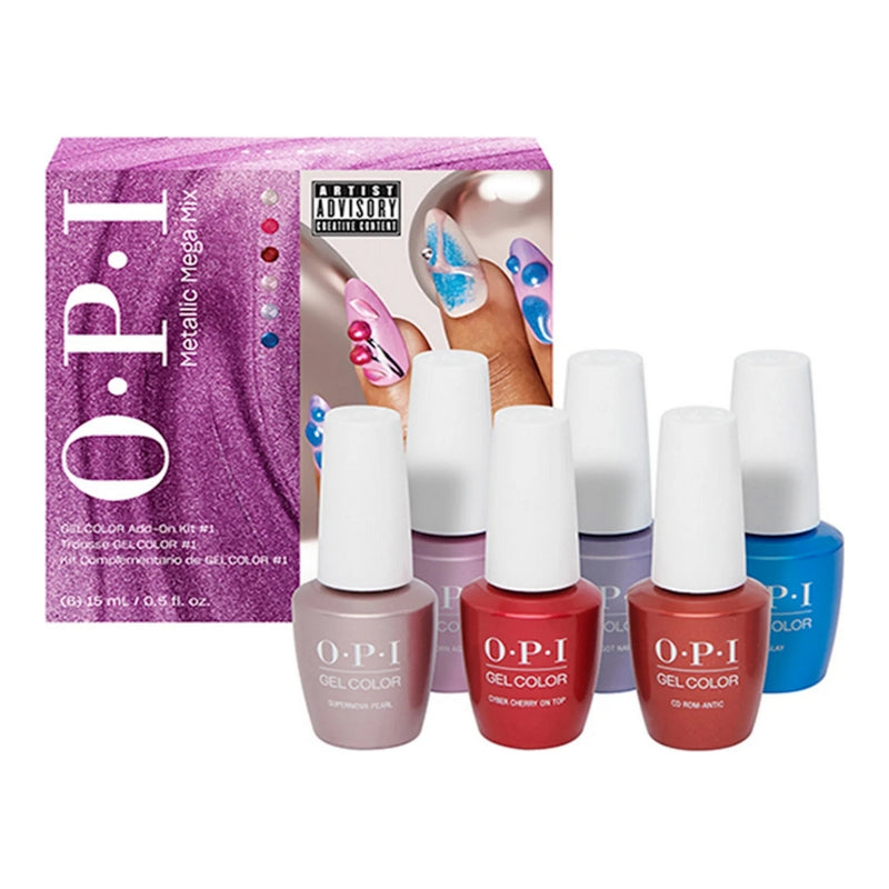 OPI Color Gel Kit (Metallic Mega Mix) kit 