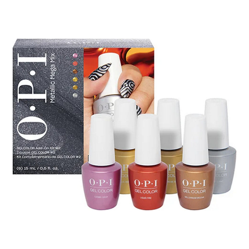 OPI Color Gel Kit (Metallic Mega Mix) kit 