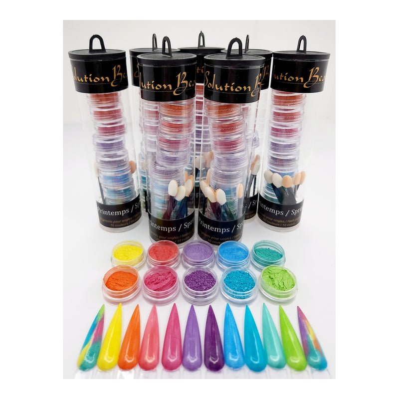 Ensemble 10 pigments (Collection Printemps) avec bâtons