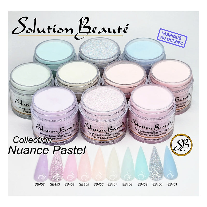 Collection poudre Solution Beaute - Nuance Pastel - 1 oz