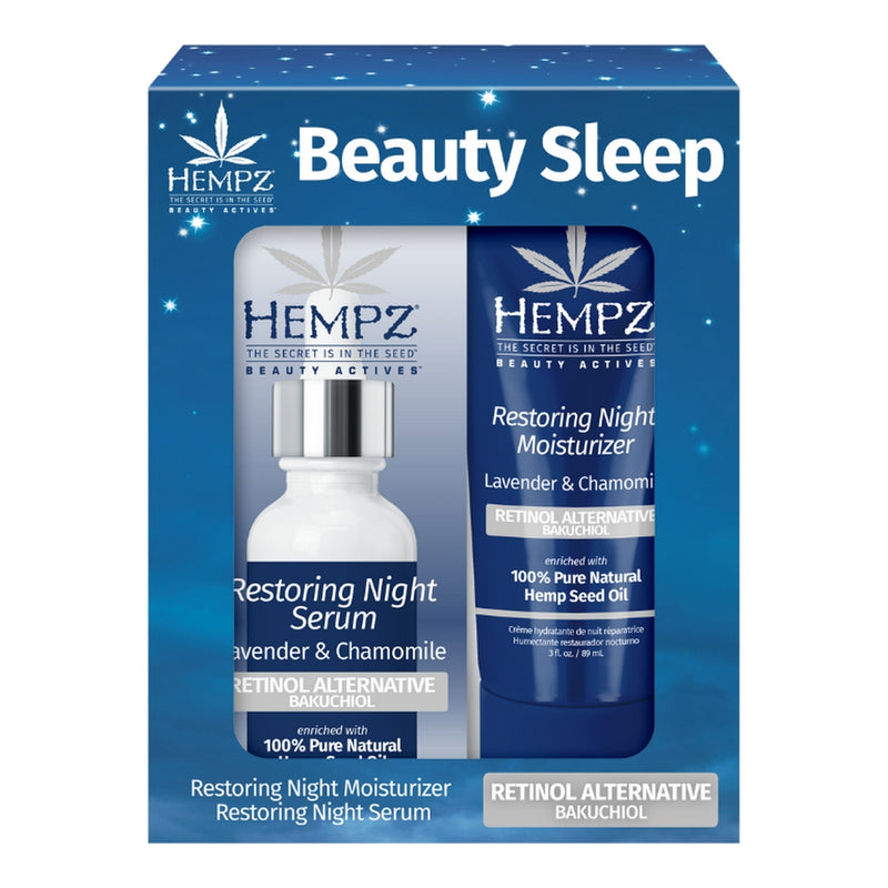 Duo Beauty sleep Hempz- soins visage nuit lavande & camomille