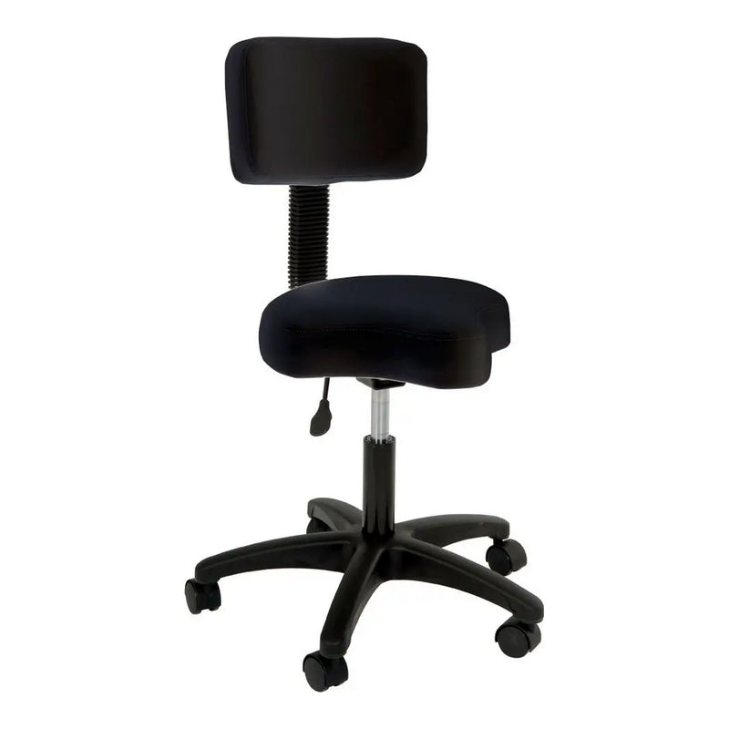 Tabouret Ergo pneumatique (Noir) avec dossier