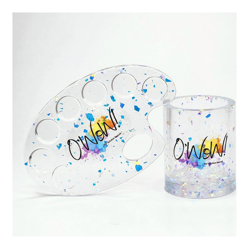 Ensemble verre et palette Aquarelle