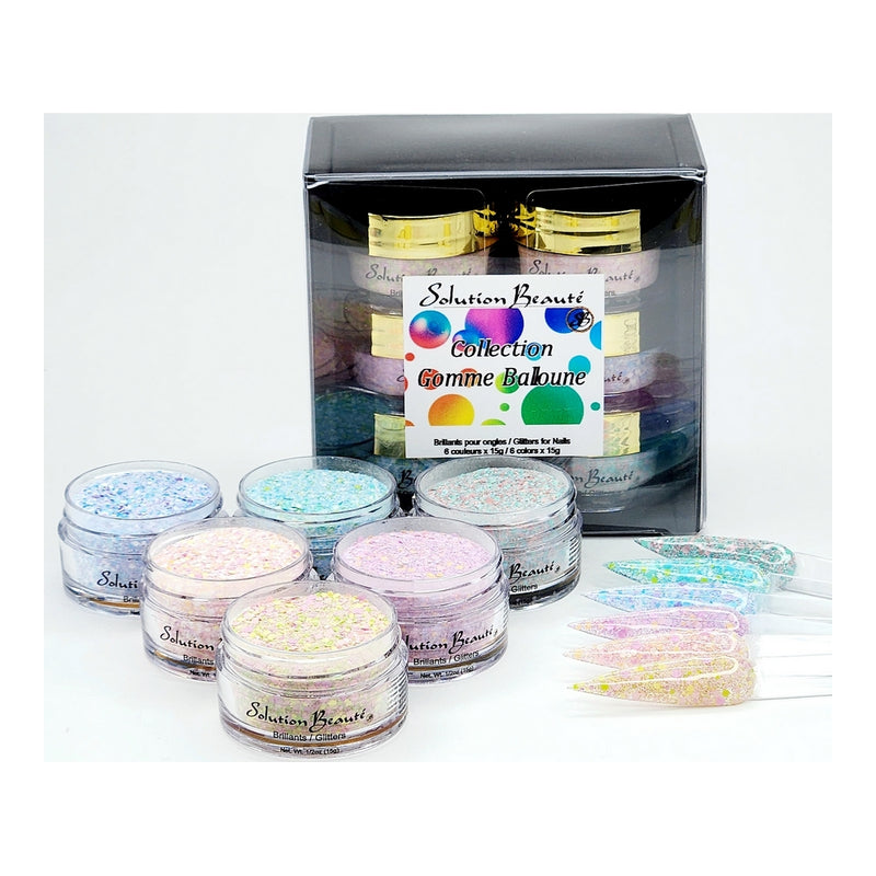 Collection poudre spéciale mixte Solution Beaute (6 x 1/2 oz)