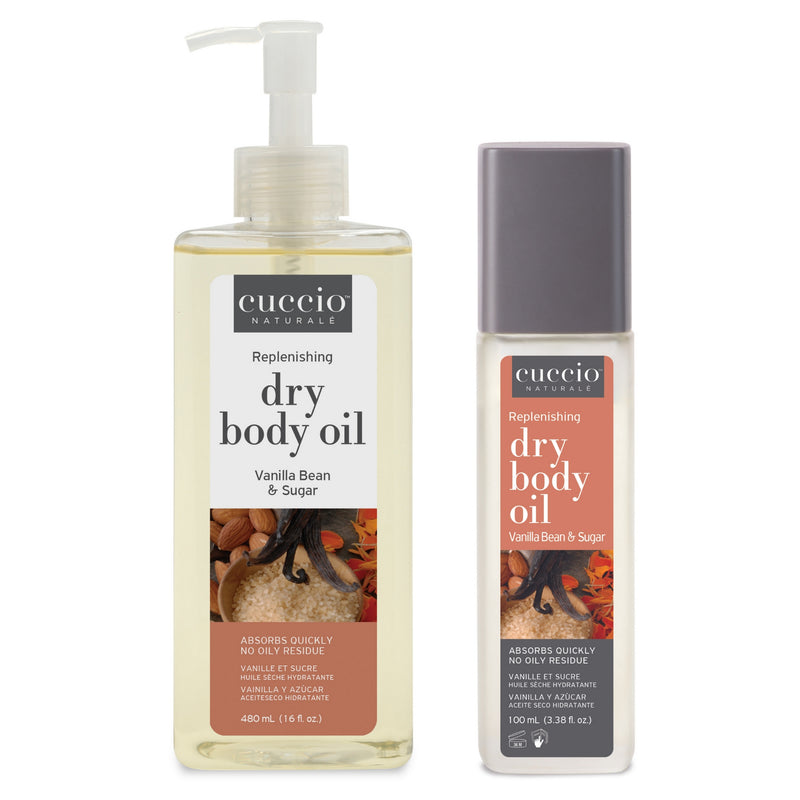 Huile seche hydratante Cuccio Vanille & sucre - 458 ml + 100 ml (bonus)