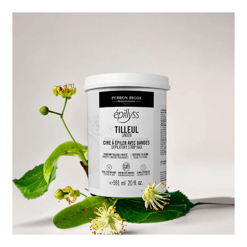 Cire à épiler avec bandes Épillyss -Tilleul - 591 ml