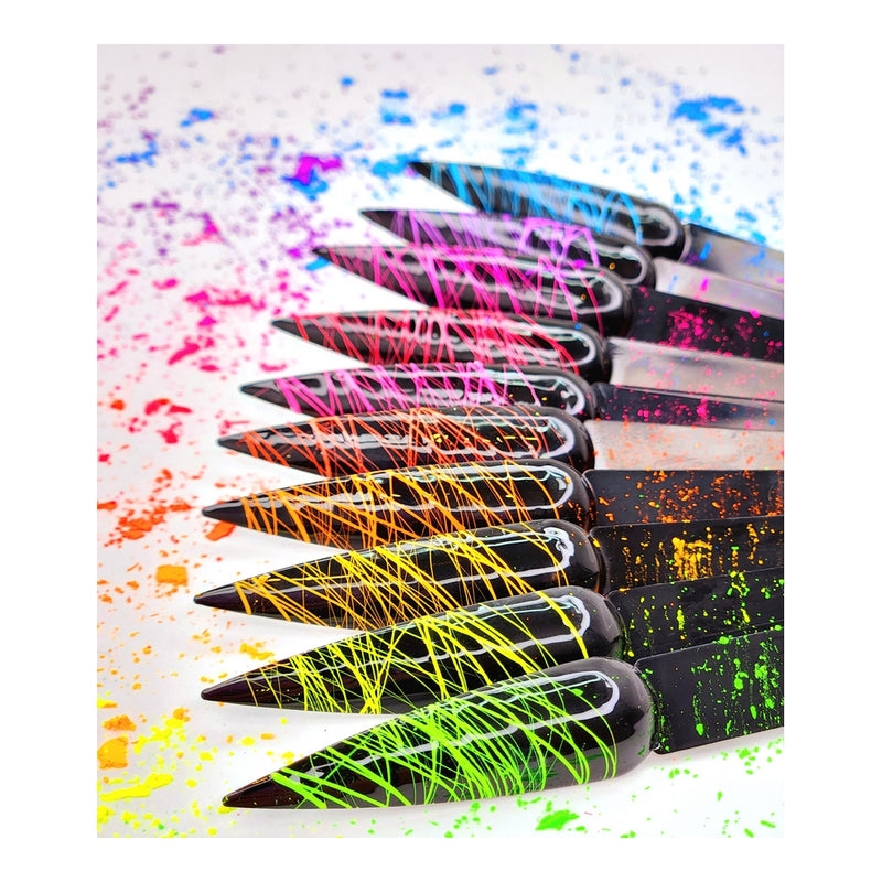 Ensemble 10 pigments (Collection Fluorescents) avec bâtons