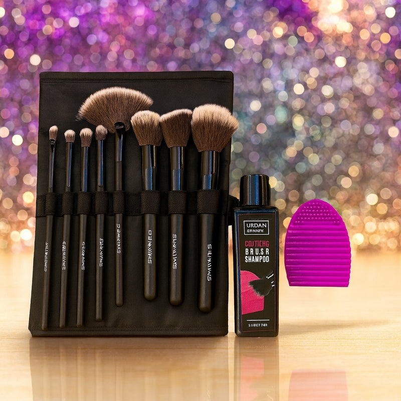 Ensemble pinceaux maquillage SilkLine Professional - 8 pcs