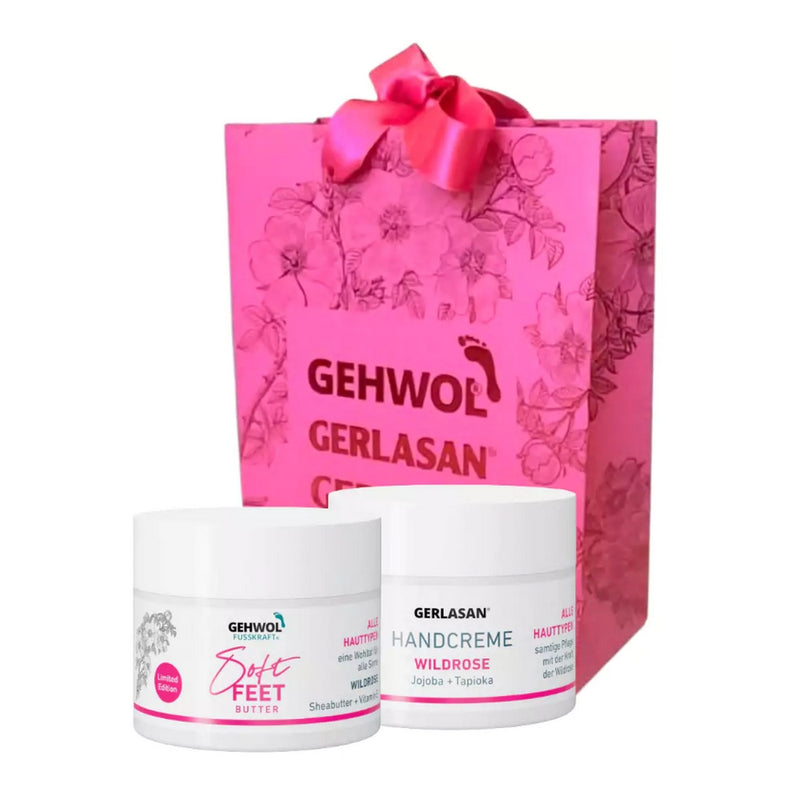 Coffret vacances Gehwol - Beurre doux rose sauvage 50 ml + Crème pour les mains à la rose sauvage