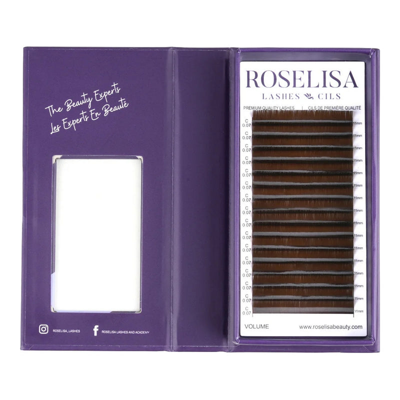 Extensions de Cils Volume Bruns Chocolat (C0.05)