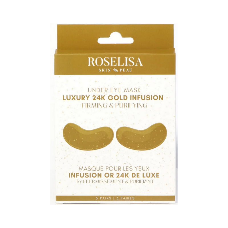 Masque pour les yeux "infusion or 24k de luxe" 3 pairs