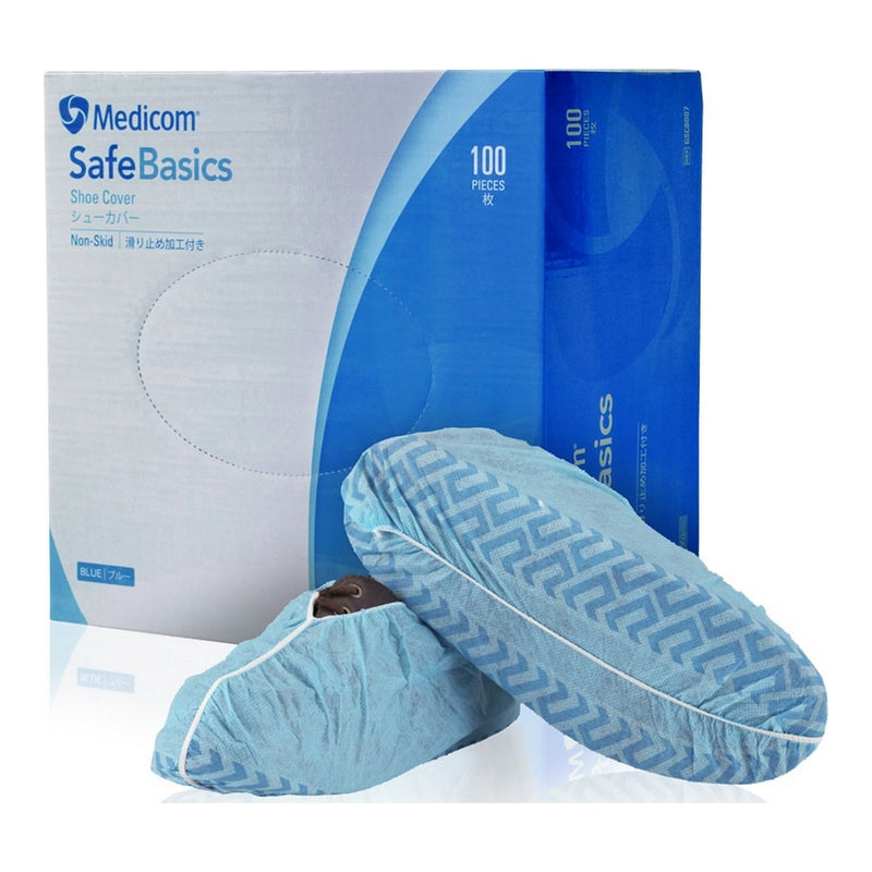 SafeBasics Blue Non-Slip Shoe Covers - 100/Box