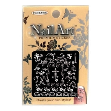 Nail Art Premium White Nail Sticker