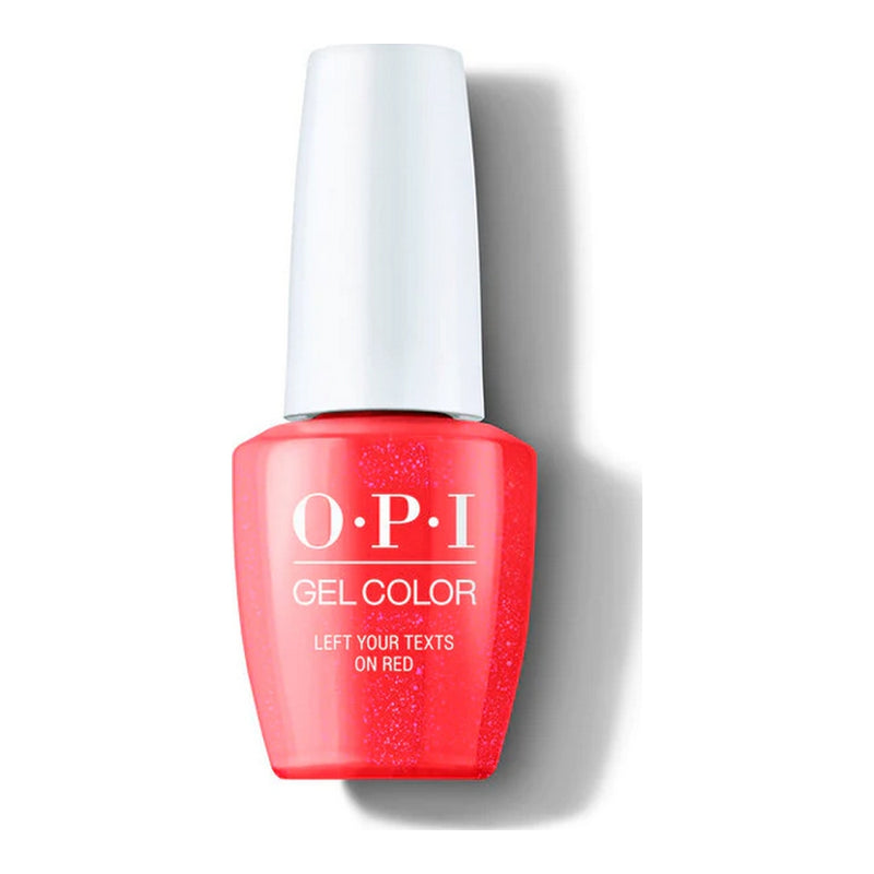 OPI Color Gel Left your texts on red&