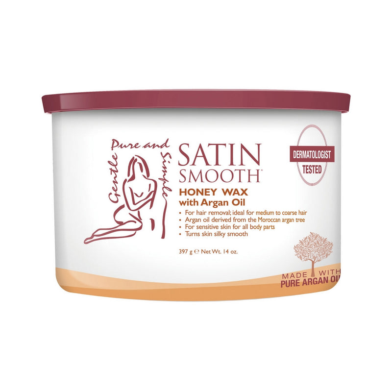 Satin Smooth Honey Hair Removal Wax with Argan Oil - 14 oz (397 g)