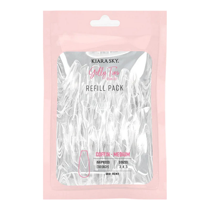 Gelly Tips Refill Pack - Coffin Medium