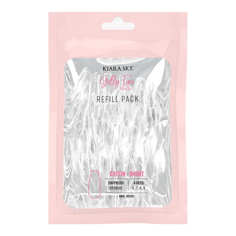 Gelly Tips Refill Pack - Coffin Short