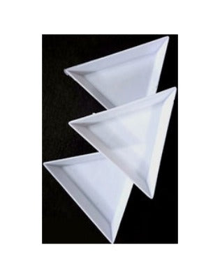 Petit plateau triangle plastique - 3/pqt