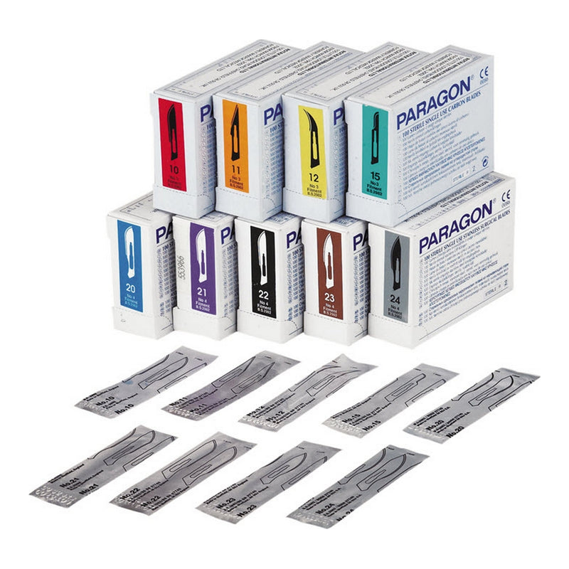 Paragon 100/box stainless steel scalpel blades