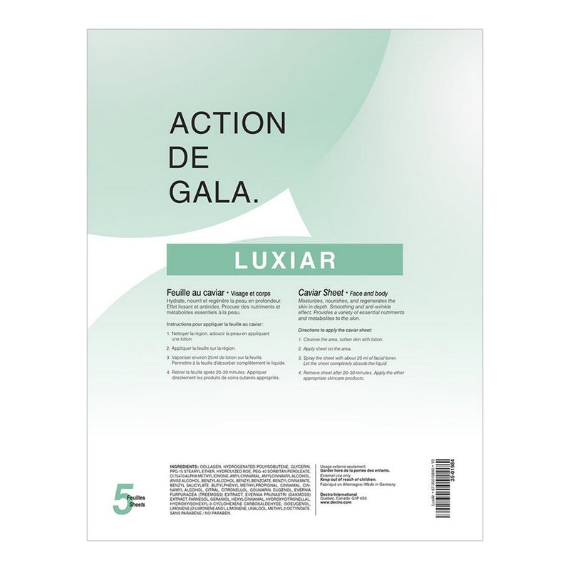 Feuille de modelage au caviar LuxiAr Action de Gala - 5 feuilles