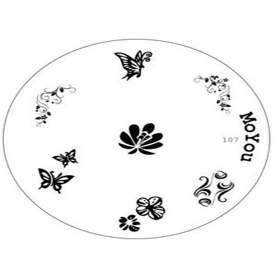 Plaquette-image MoYou (Fleurs & papillons)