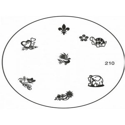 Plaquette-image Moyou (Animaux, fleurs, fleur de lys)