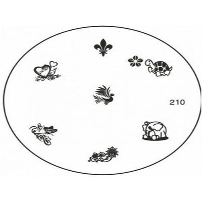 Moyou image plate (Animals, flowers, fleur-de-lis)